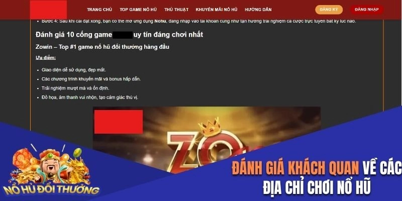 Đánh giá khách quan về các địa chỉ chơi nổ hũ